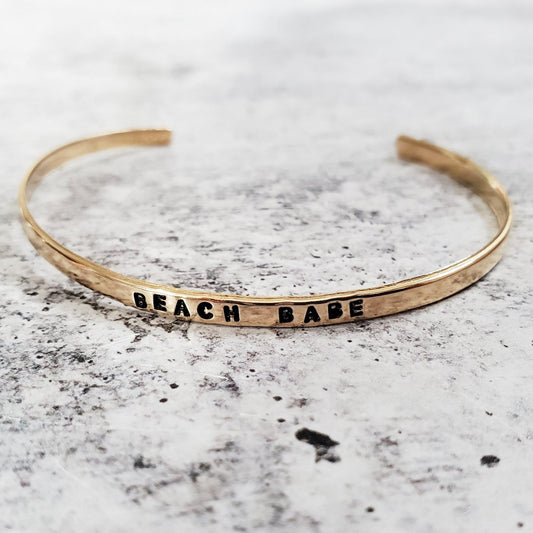 BEACH BABE Skinny Cuff Bracelet by Salt and Sparkle