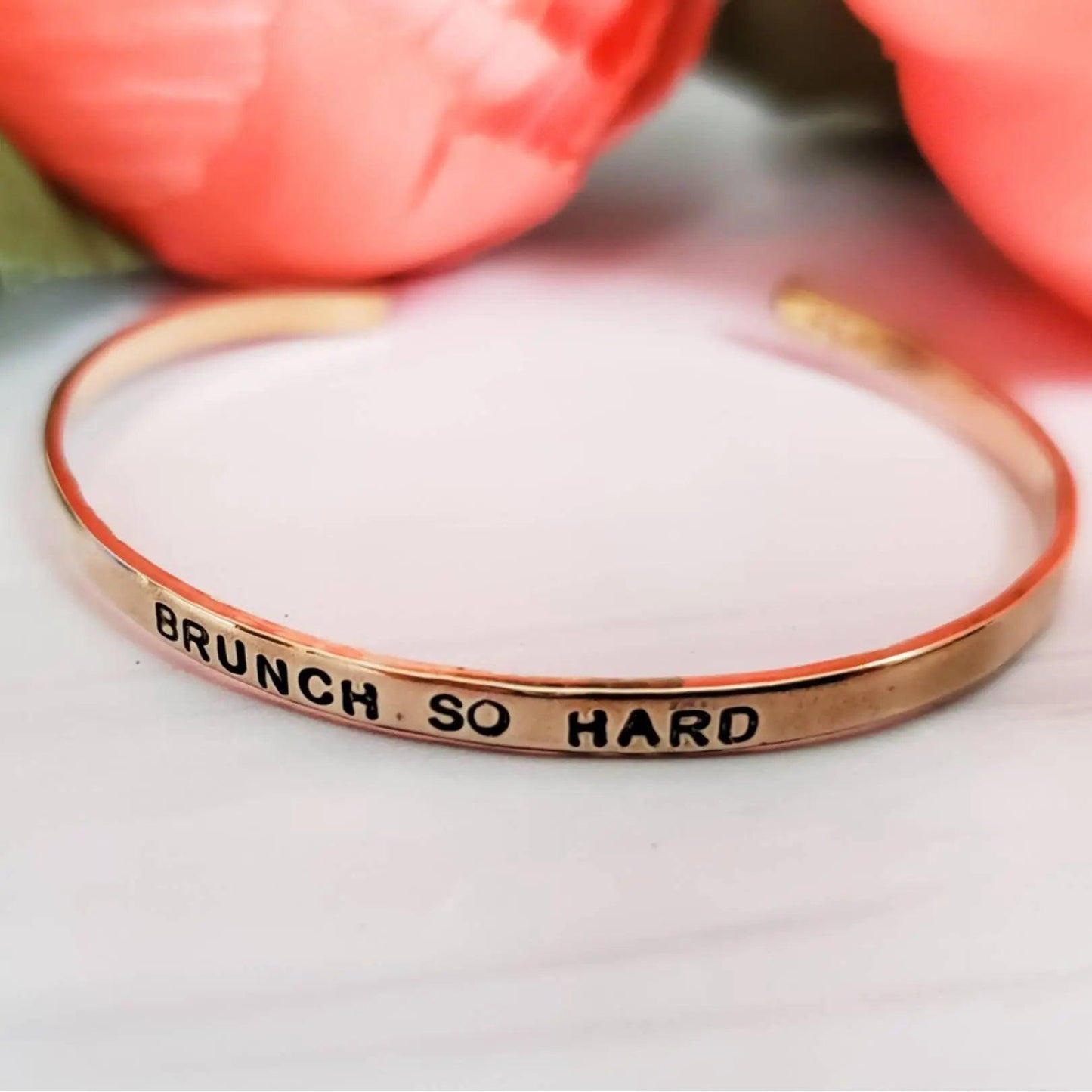 BRUNCH SO HARD Skinny Cuff Bracelet by Salt and Sparkle