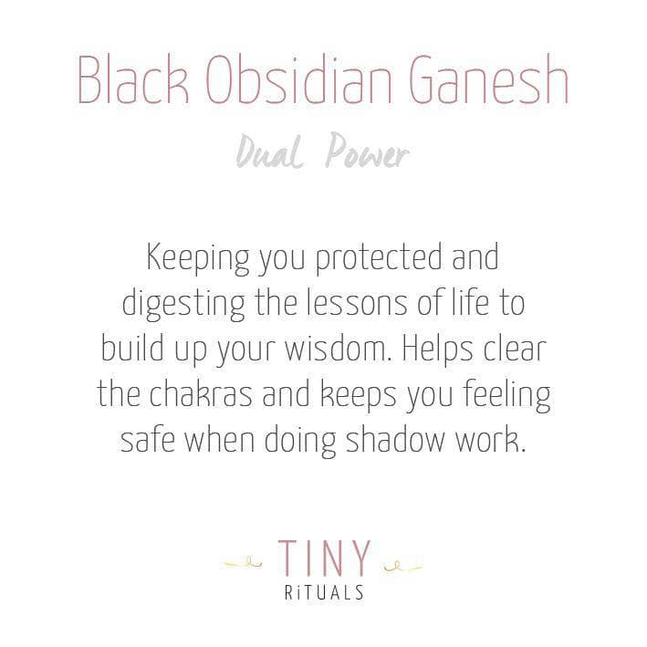 Black Obsidian Ganesh by Tiny Rituals