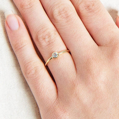 Blue Topaz Silver or Gold  Ring by Tiny Rituals