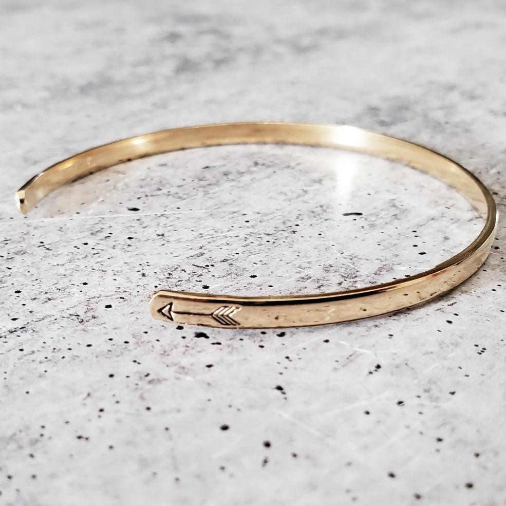 Bohemian Arrow Skinny Cuff Bracelet by Salt and Sparkle