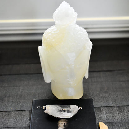 Buddha Head Decorative Accent Piece by Whyte Quartz