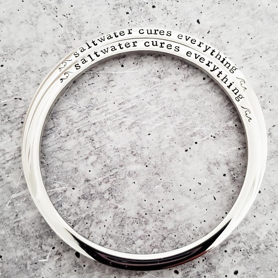 CHOOSE KINDNESS Stacking Bangle Bracelet by Salt and Sparkle