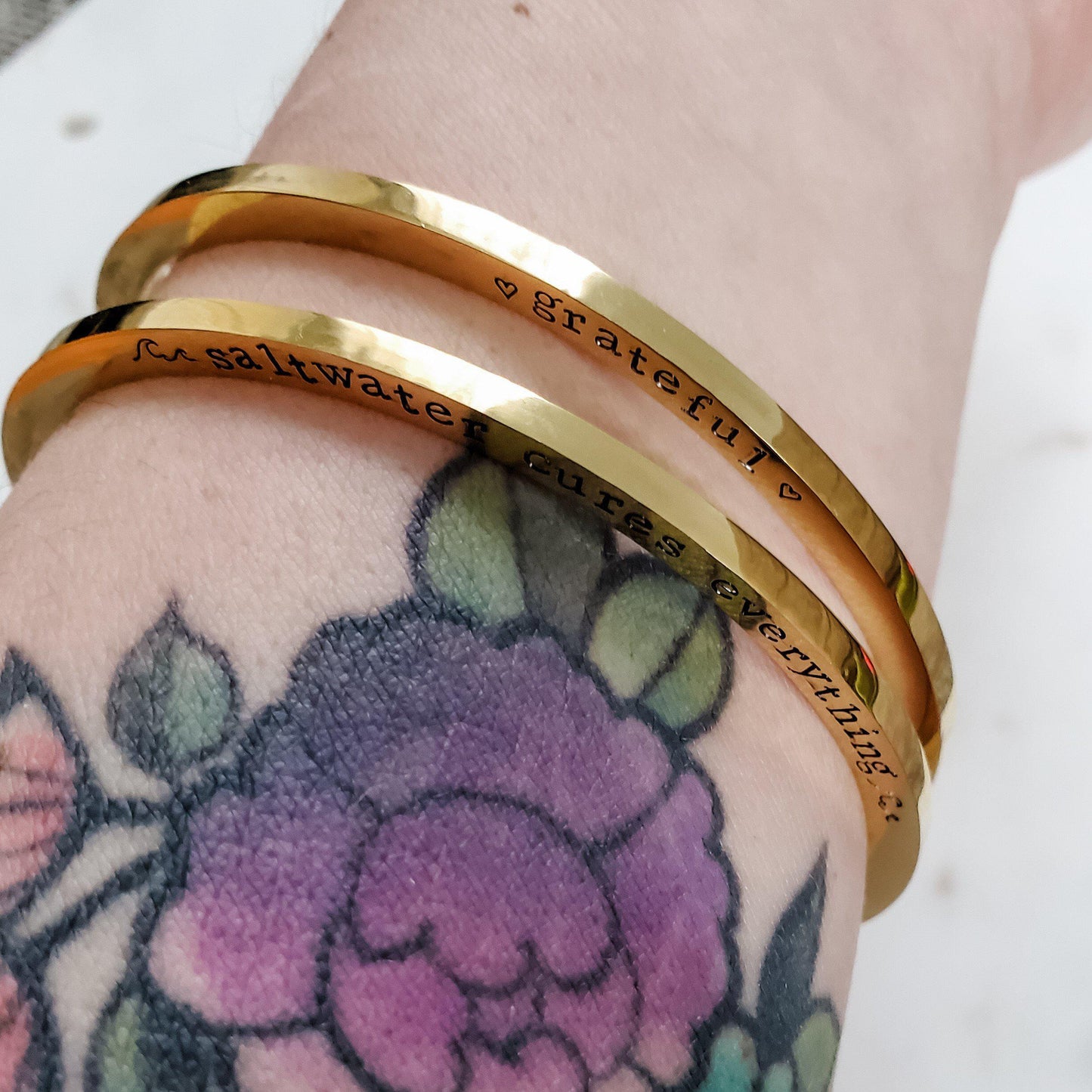 CHOOSE KINDNESS Stacking Bangle Bracelet by Salt and Sparkle