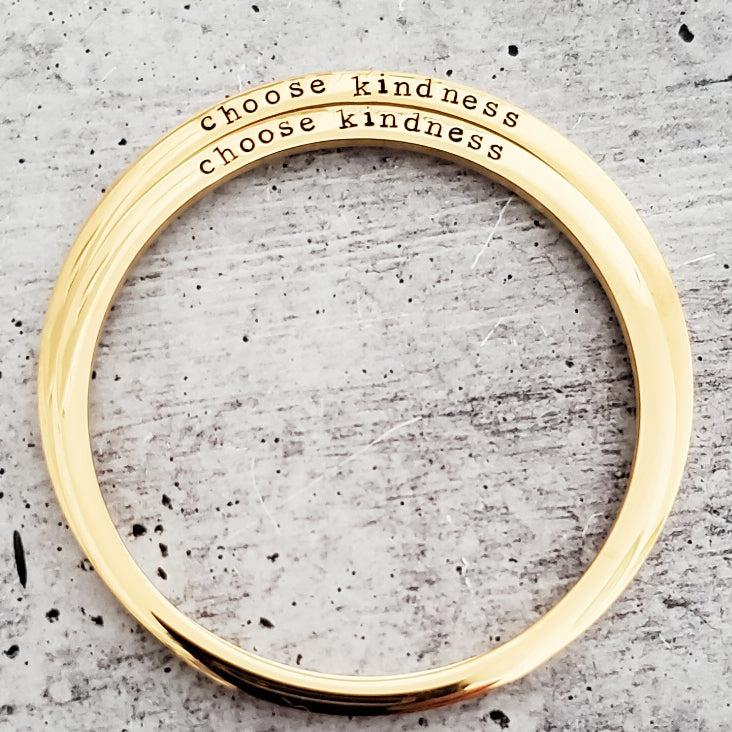 CHOOSE KINDNESS Stacking Bangle Bracelet by Salt and Sparkle