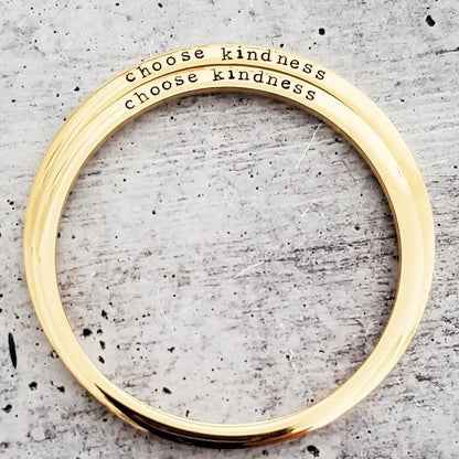 CHOOSE KINDNESS Stacking Bangle Bracelet by Salt and Sparkle