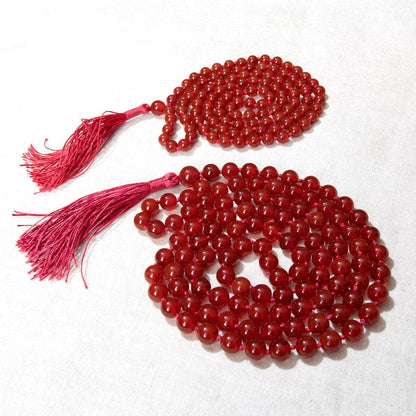 Carnelian Mala - High-Energy Gemstones by Tiny Rituals