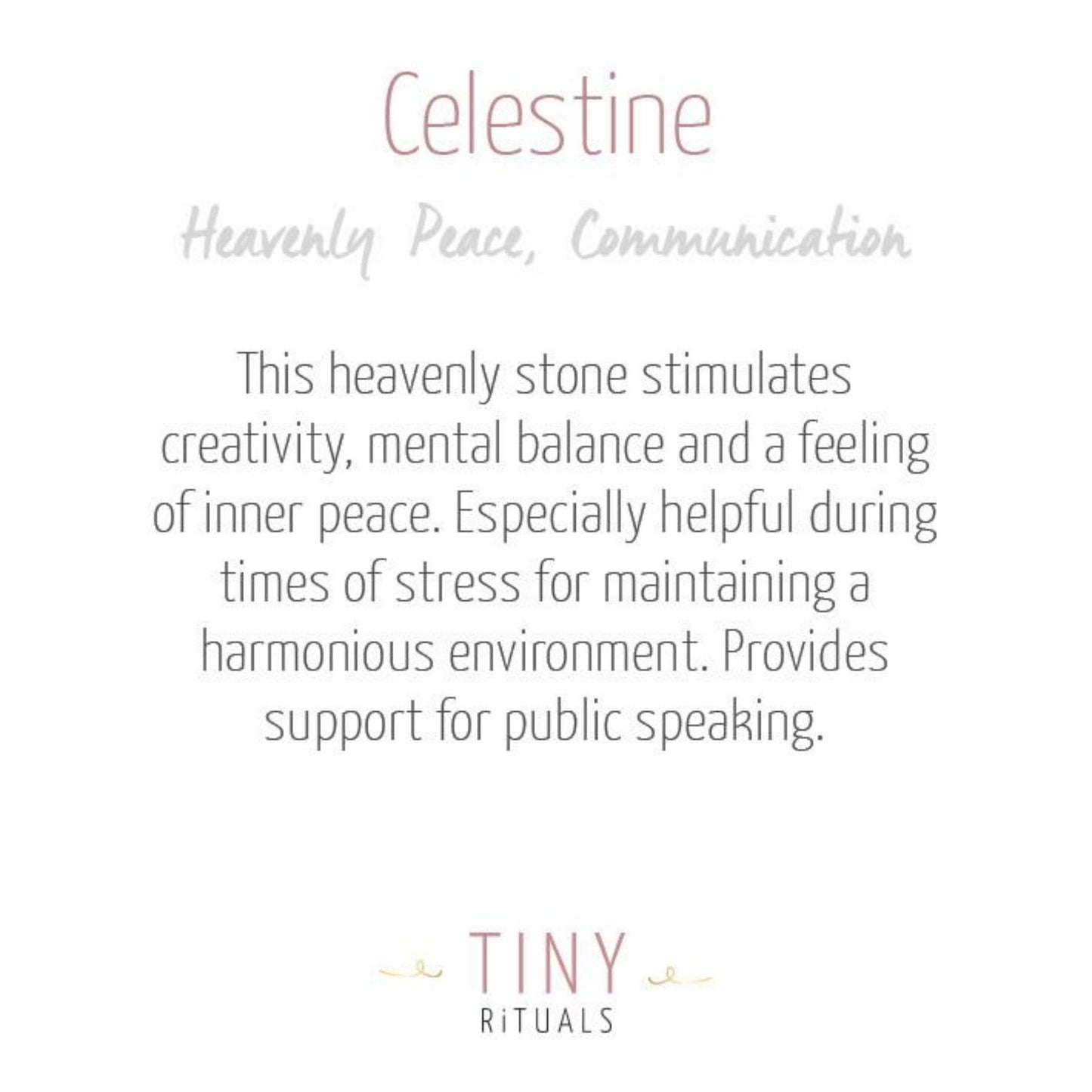 Celestine Energy Bracelet by Tiny Rituals