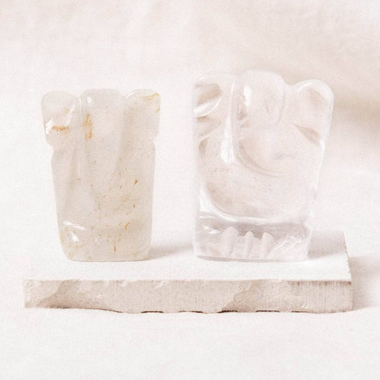 Clear Quartz Ganesh by Tiny Rituals