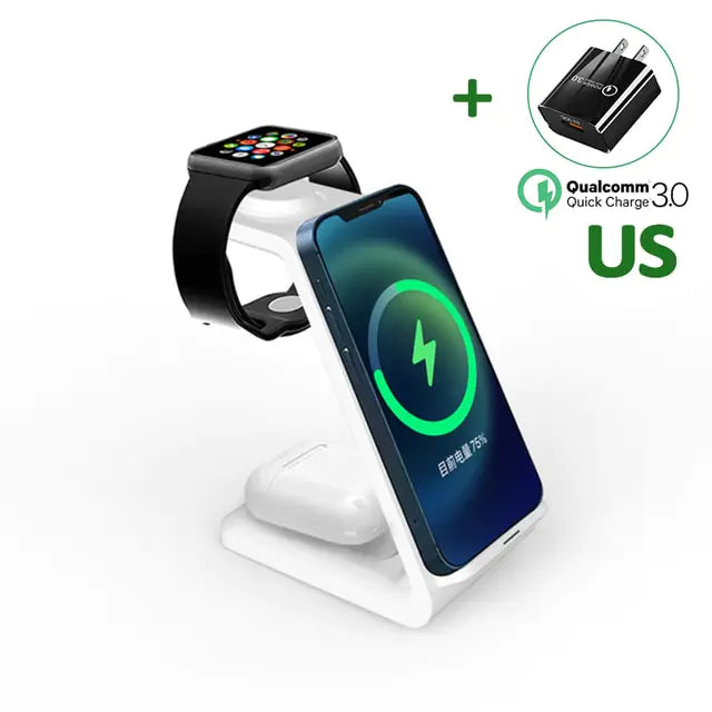 100W 3 in 1 Wireless Charger Stand