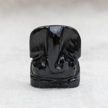 Black Obsidian Ganesh by Tiny Rituals