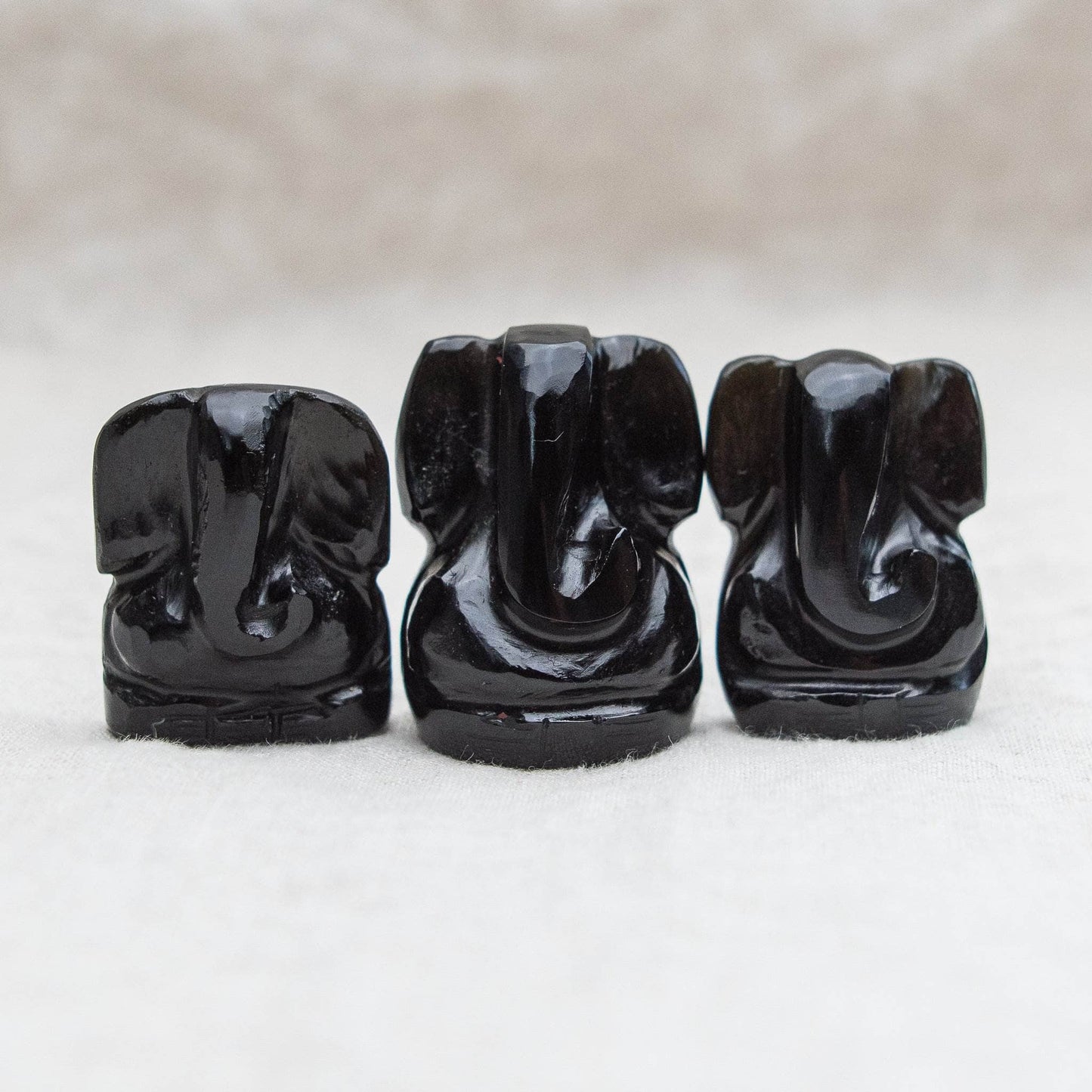 Black Obsidian Ganesh by Tiny Rituals