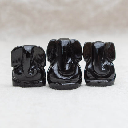 Black Obsidian Ganesh by Tiny Rituals