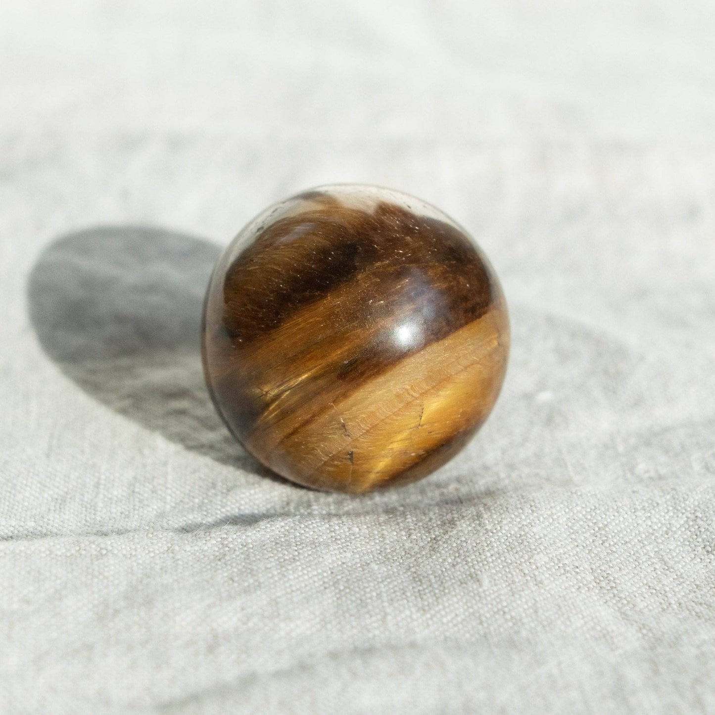 Tiger Eye Sphere with Tripod by Tiny Rituals