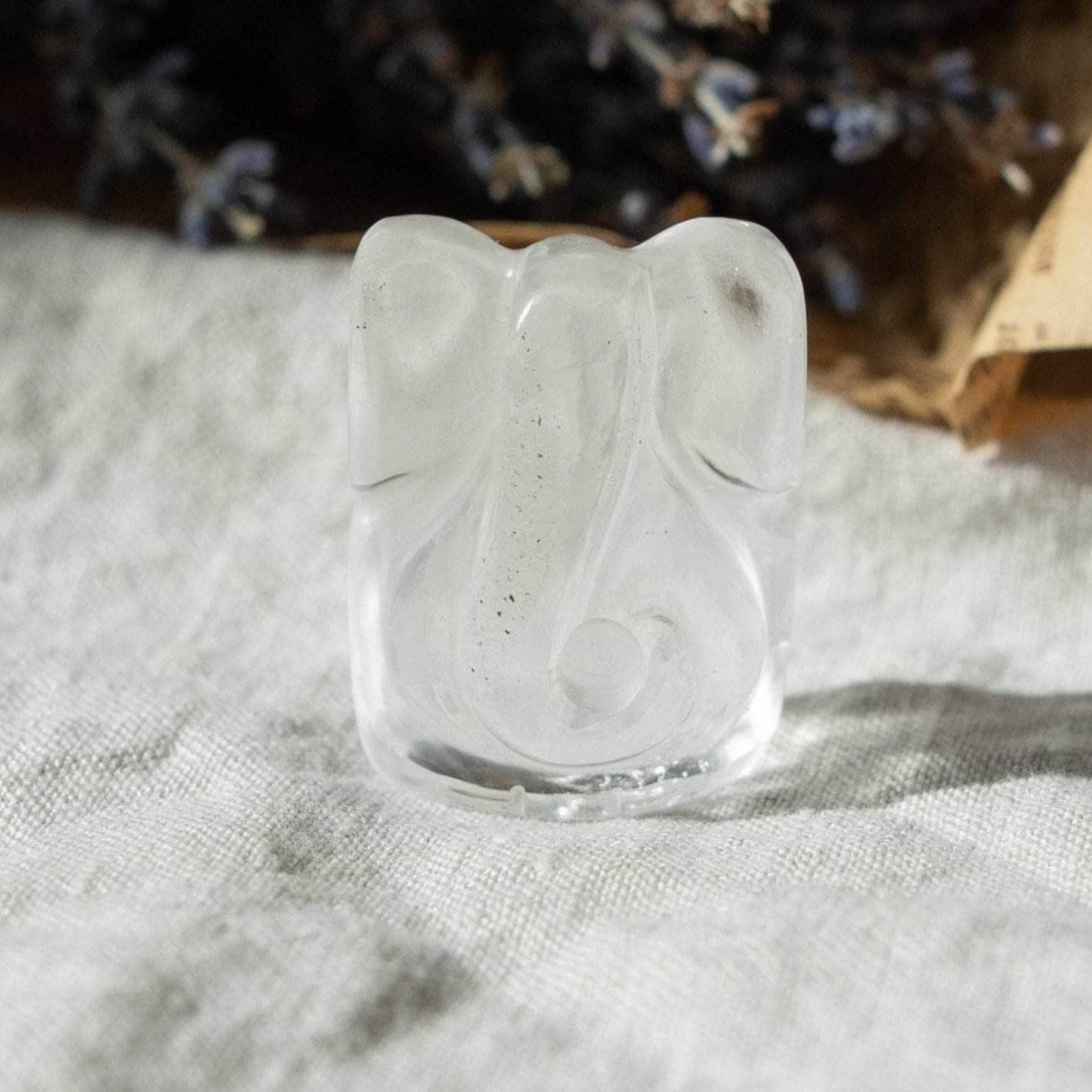 Clear Quartz Ganesh by Tiny Rituals