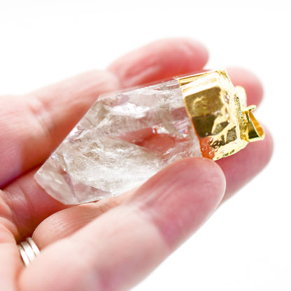 Large Single Crystal Point Pendant by Whyte Quartz