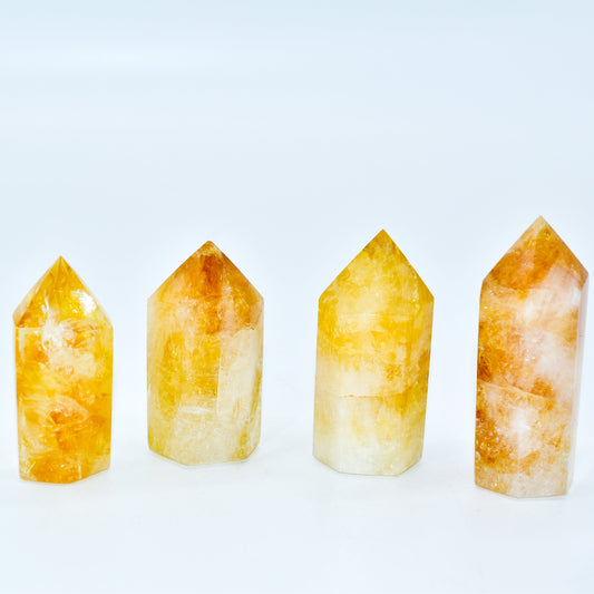 Citrine Polished Hexagon Points by Whyte Quartz