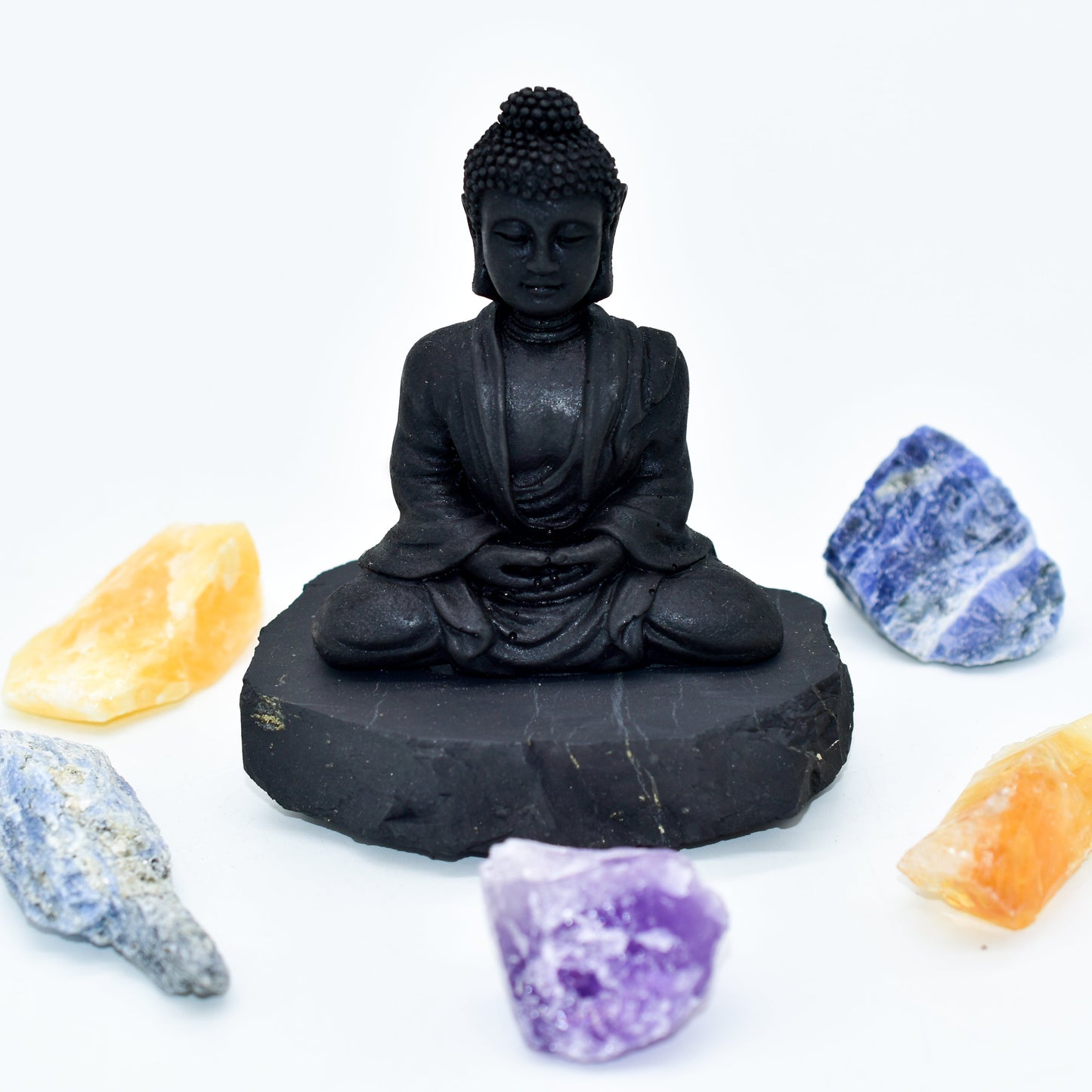 Shungite Buddha Figurine by Whyte Quartz