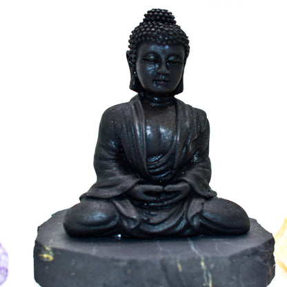 Shungite Buddha Figurine by Whyte Quartz