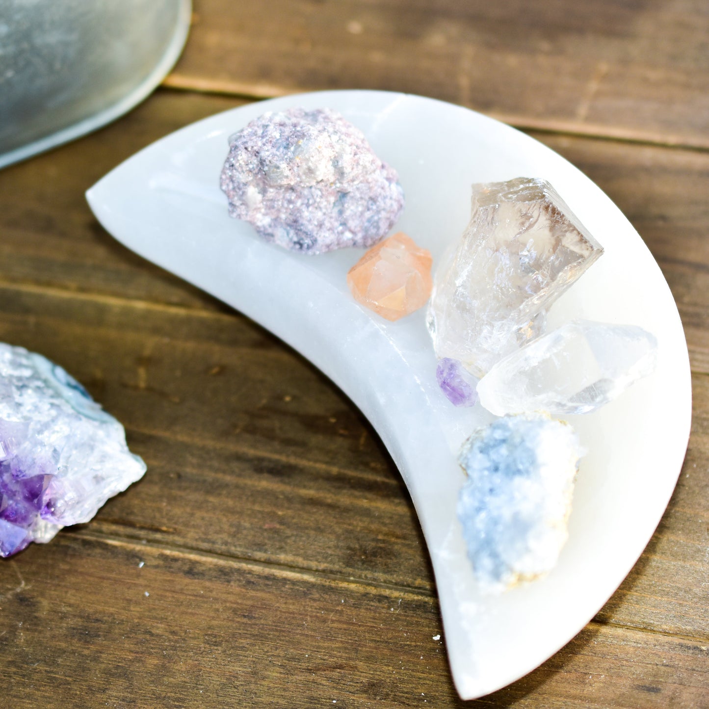 NEW Selenite Moon Bowls by Whyte Quartz