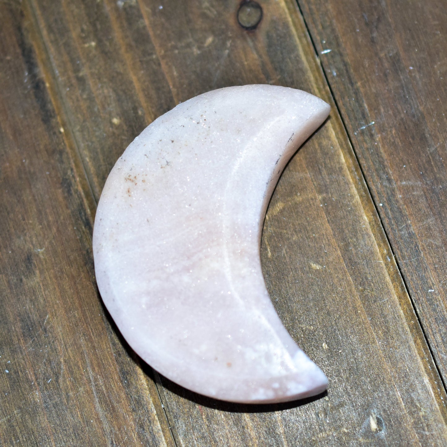 Pink Amethyst Crescent Moons by Whyte Quartz