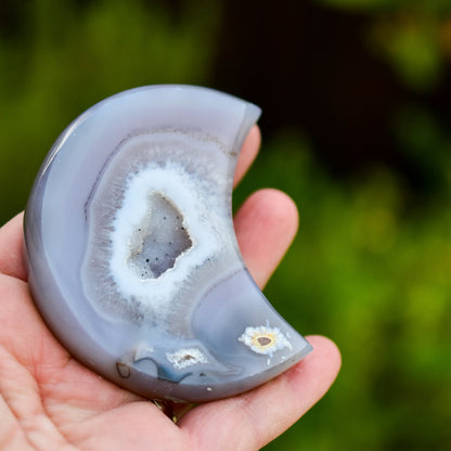 Agate Crescent Moons by Whyte Quartz