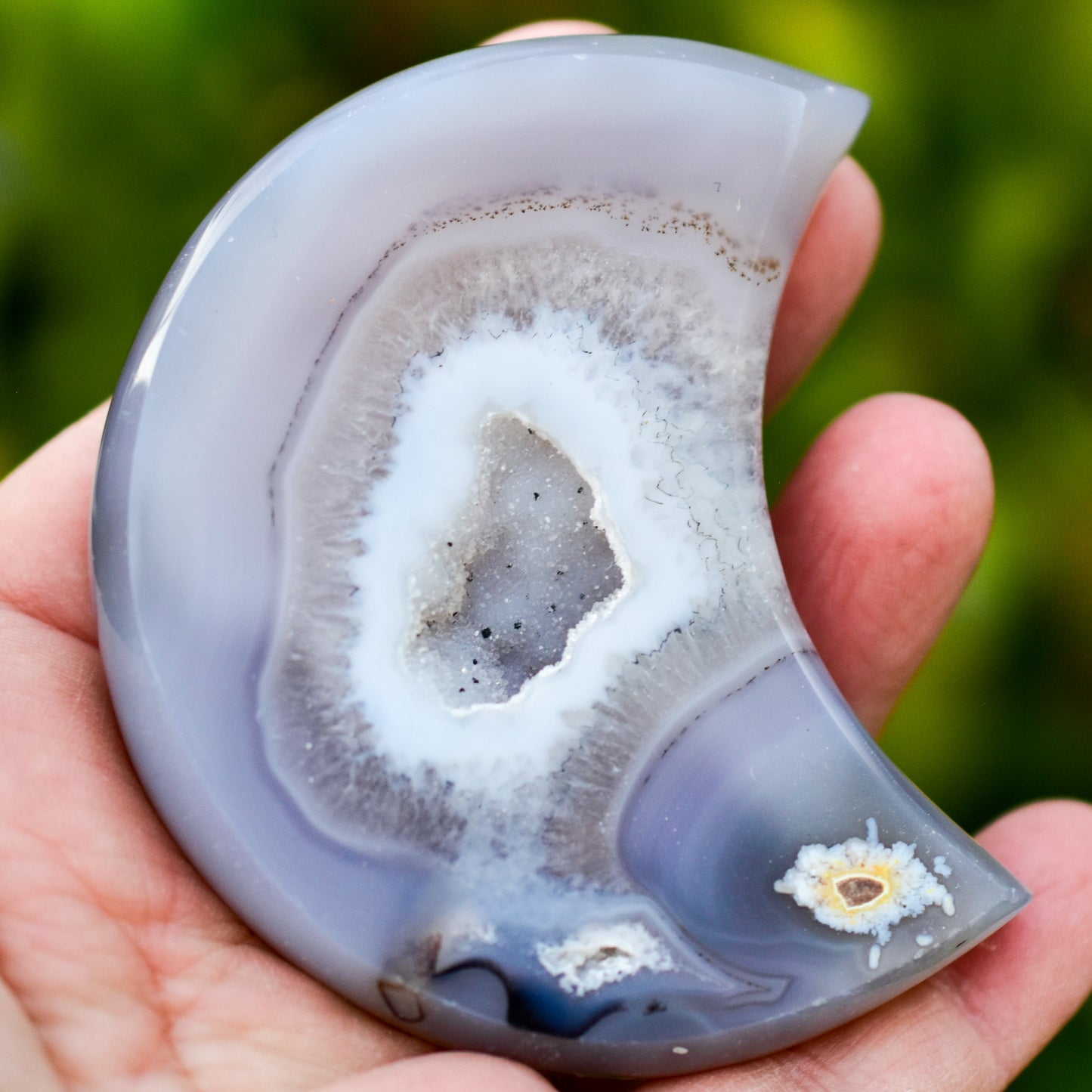 Agate Crescent Moons by Whyte Quartz