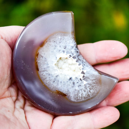 Agate Crescent Moons by Whyte Quartz