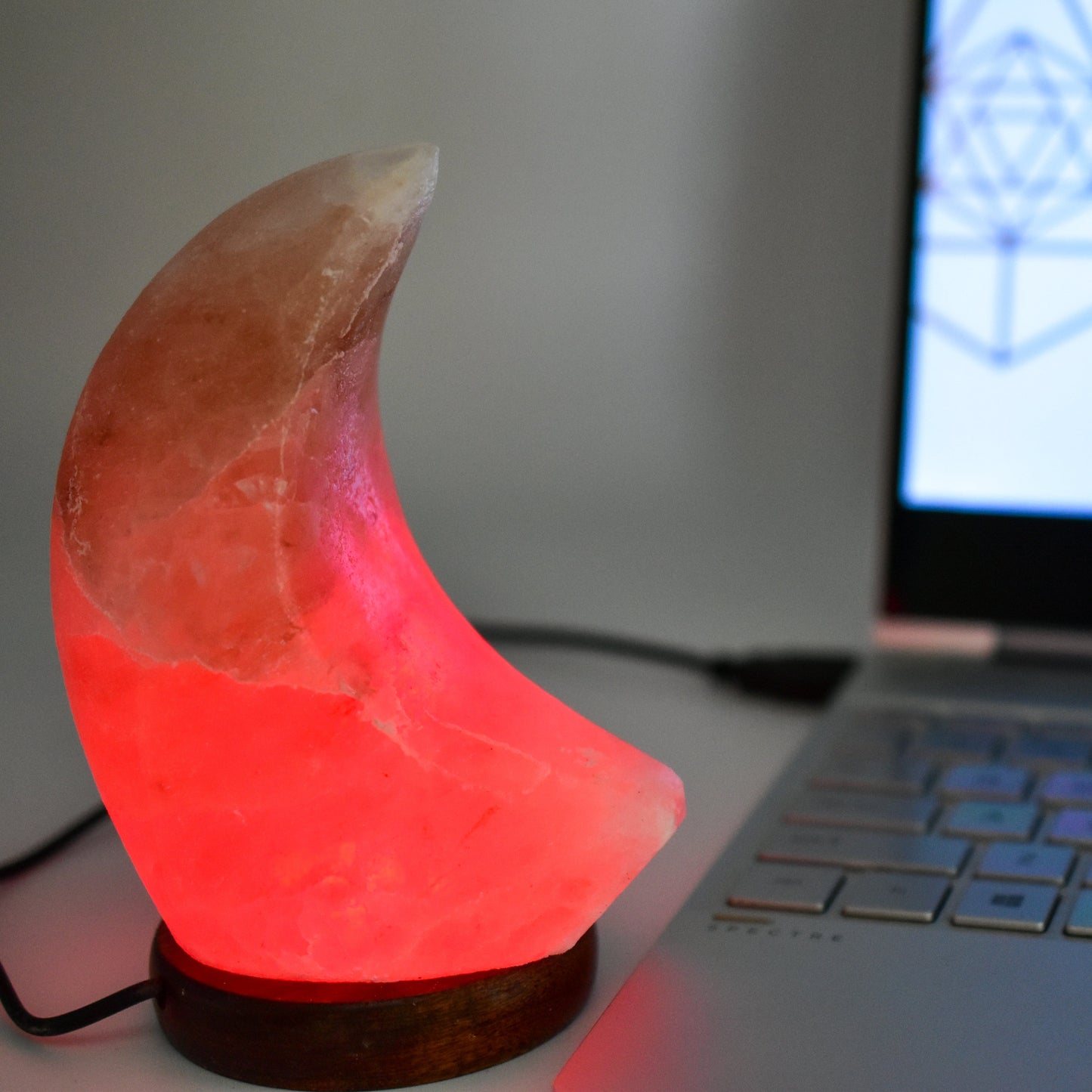 Himalayan Salt Moon Lamp by Whyte Quartz