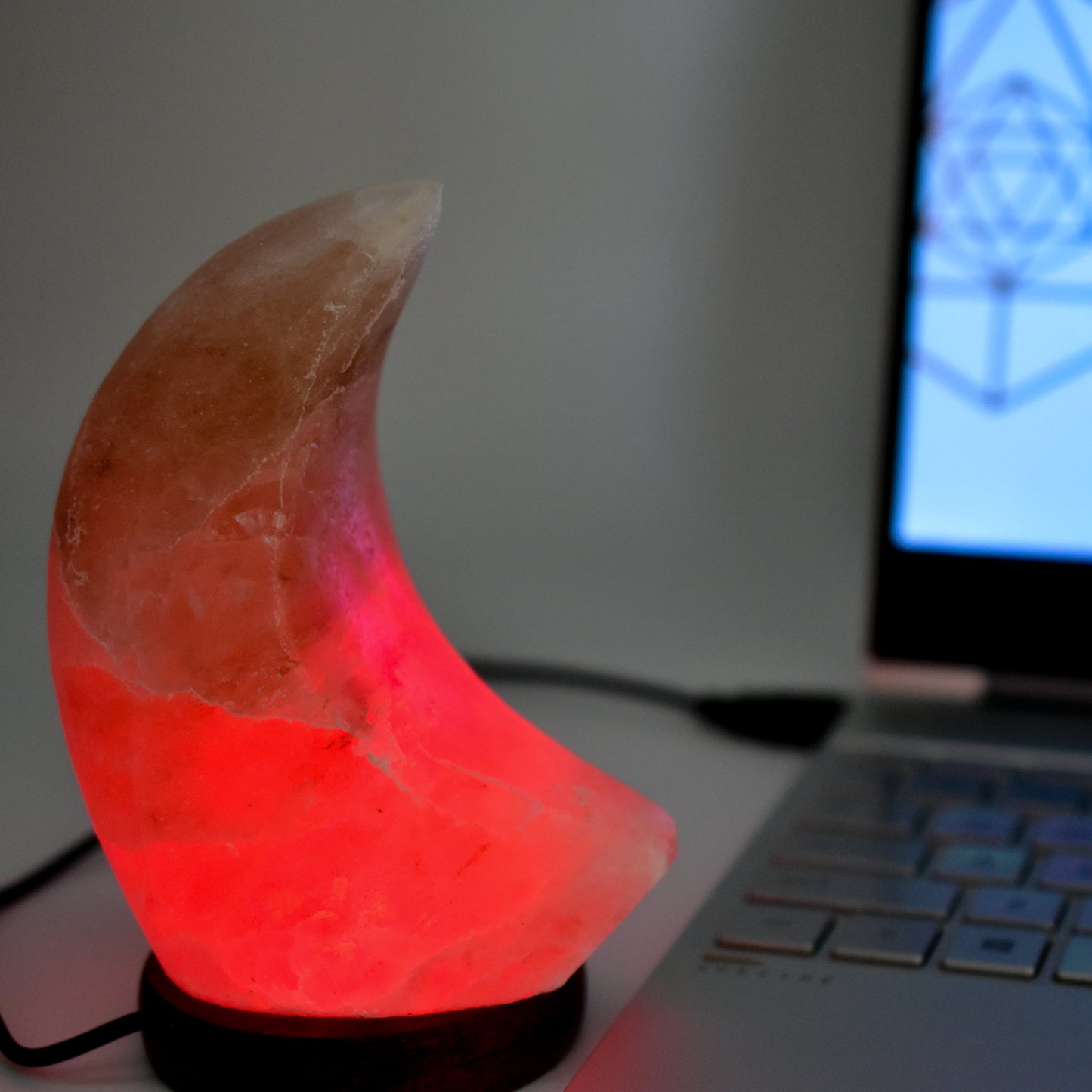 Himalayan Salt Moon Lamp by Whyte Quartz