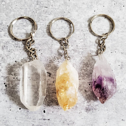 EXHALE THE BULLSHIT Crystal Keychain by Salt and Sparkle