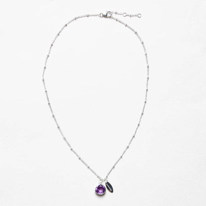 February Amethyst Birthstone Necklace by Tiny Rituals