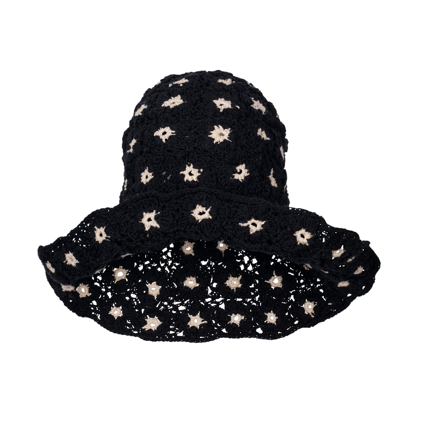 FLORA Crochet Hat In Black by BrunnaCo