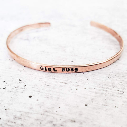 GIRL BOSS Skinny Cuff Bracelet by Salt and Sparkle