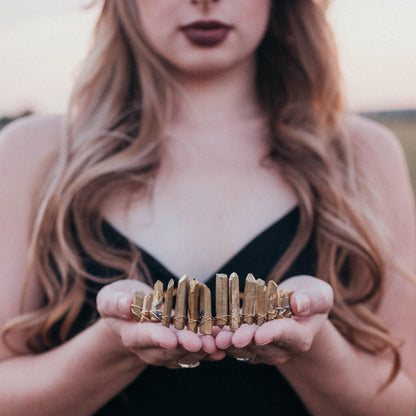 Golden Crystal Quartz Tiara by Salt and Sparkle