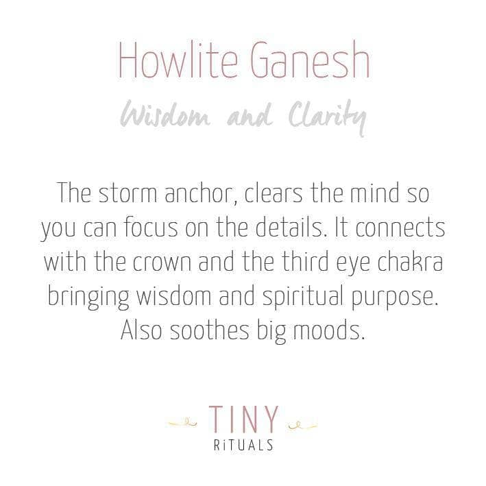 Howlite Ganesh by Tiny Rituals