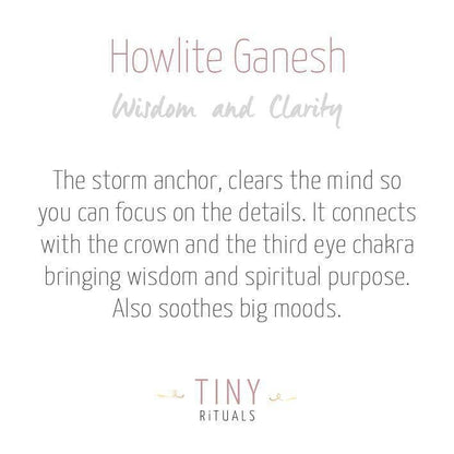 Howlite Ganesh by Tiny Rituals