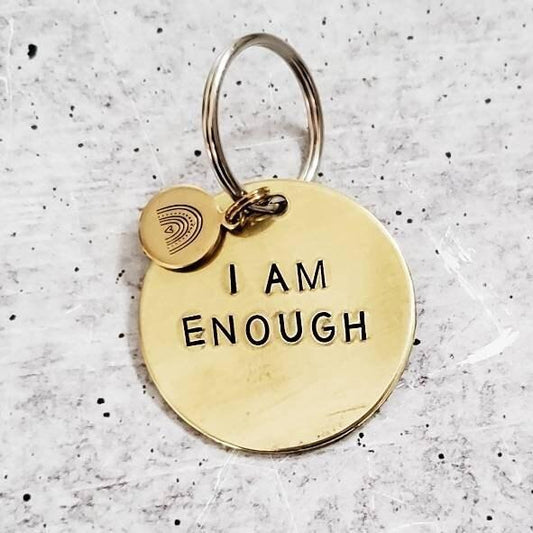 I AM ENOUGH Keychain by Salt and Sparkle