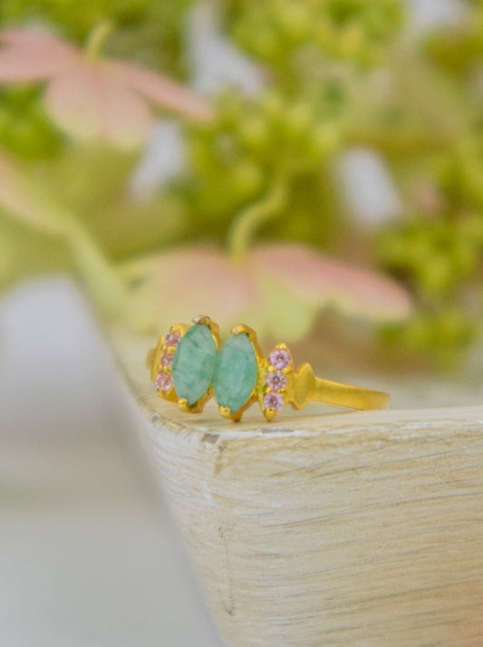 Bitty Leaf Ring by Ash & Rose