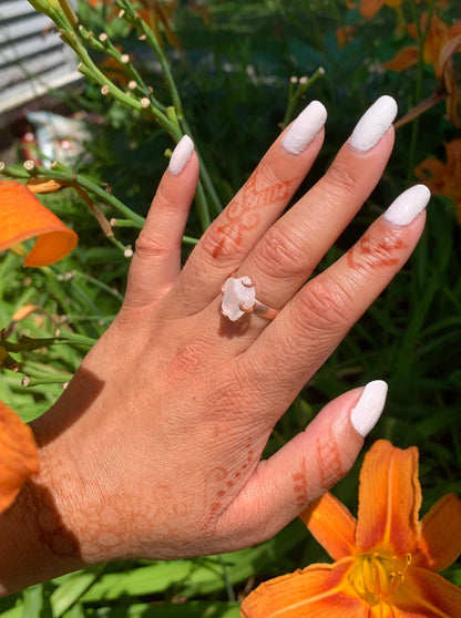 Raw Moonstone Prong Ring by Ash & Rose