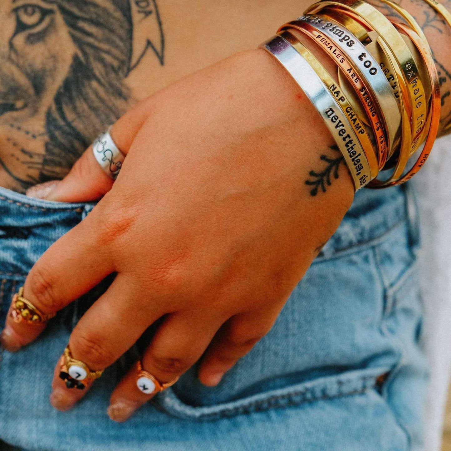 IN THE RESISTERHOOD Stacking Cuff Bracelet by Salt and Sparkle