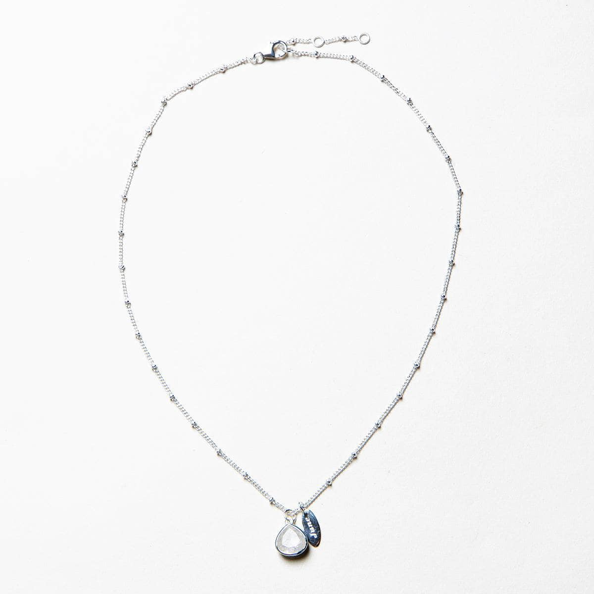 June Rainbow Moonstone Birthstone Necklace by Tiny Rituals