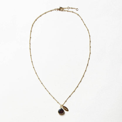 January Garnet Birthstone Necklace by Tiny Rituals