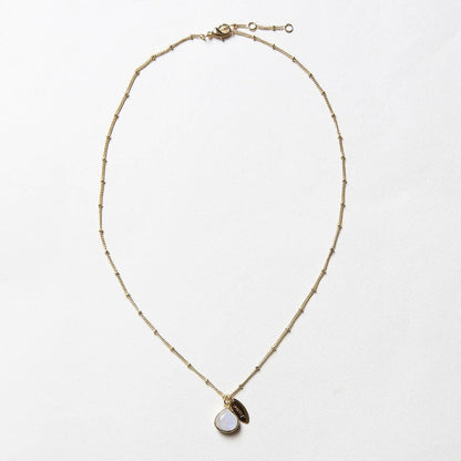 June Rainbow Moonstone Birthstone Necklace by Tiny Rituals