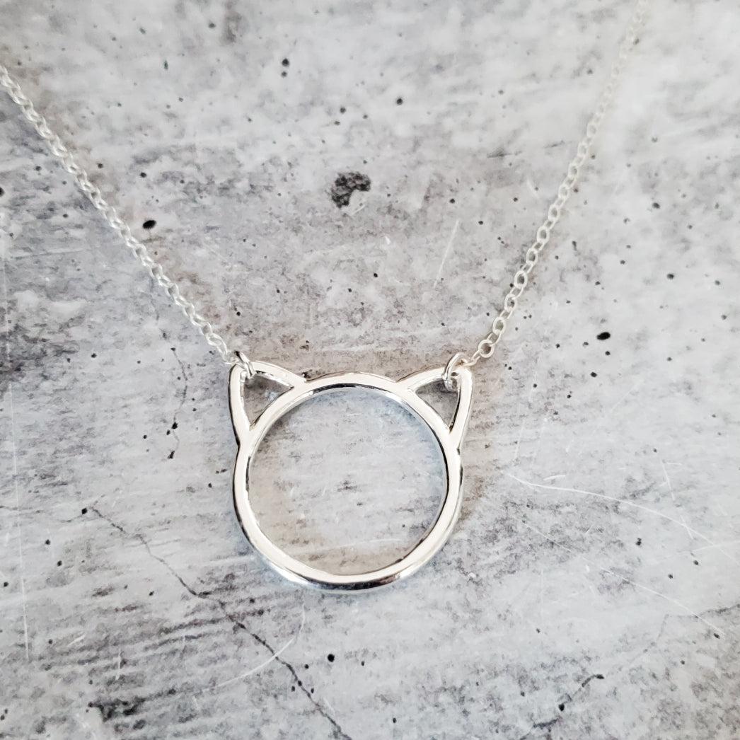 Kitty Silhouette Necklace by Salt and Sparkle