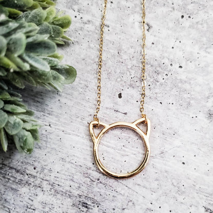 Kitty Silhouette Necklace by Salt and Sparkle