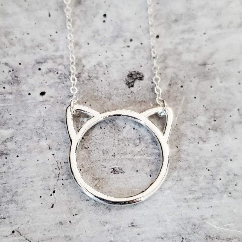 Kitty Silhouette Necklace by Salt and Sparkle