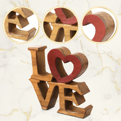 Love Handmade Wooden Sculpture by Decozen