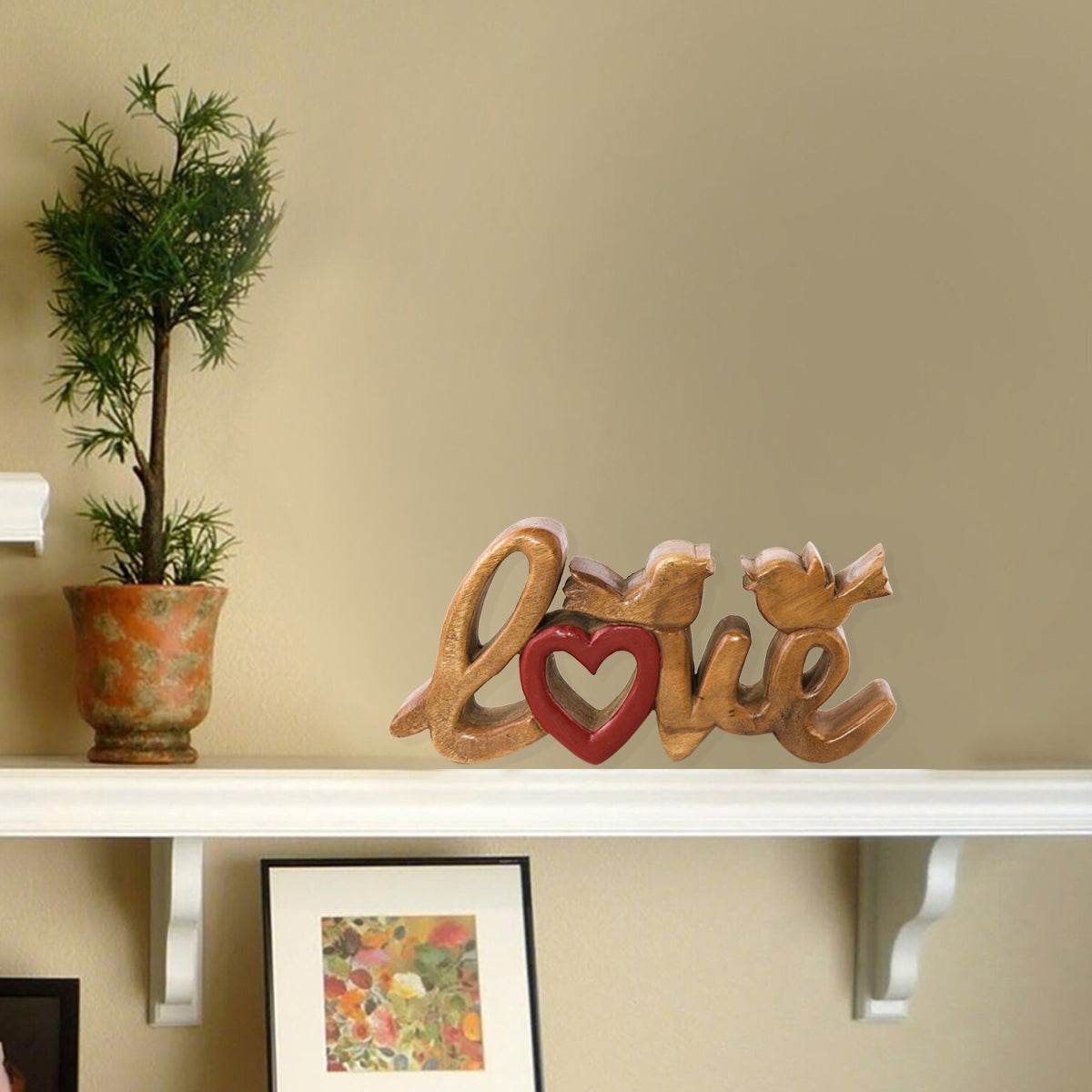 Love Handmade Wooden Sculpture by Decozen