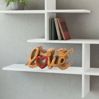 Love Handmade Wooden Sculpture by Decozen